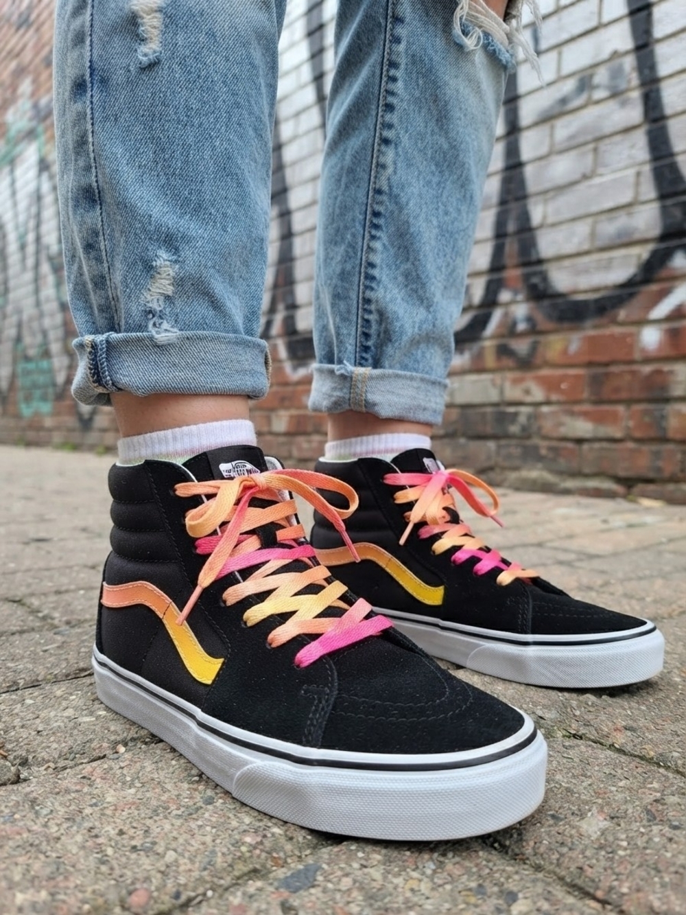Vans Sk8-Hi ComfyCush Black Sunset Ombre High Top Sneakers Size 7 NWT